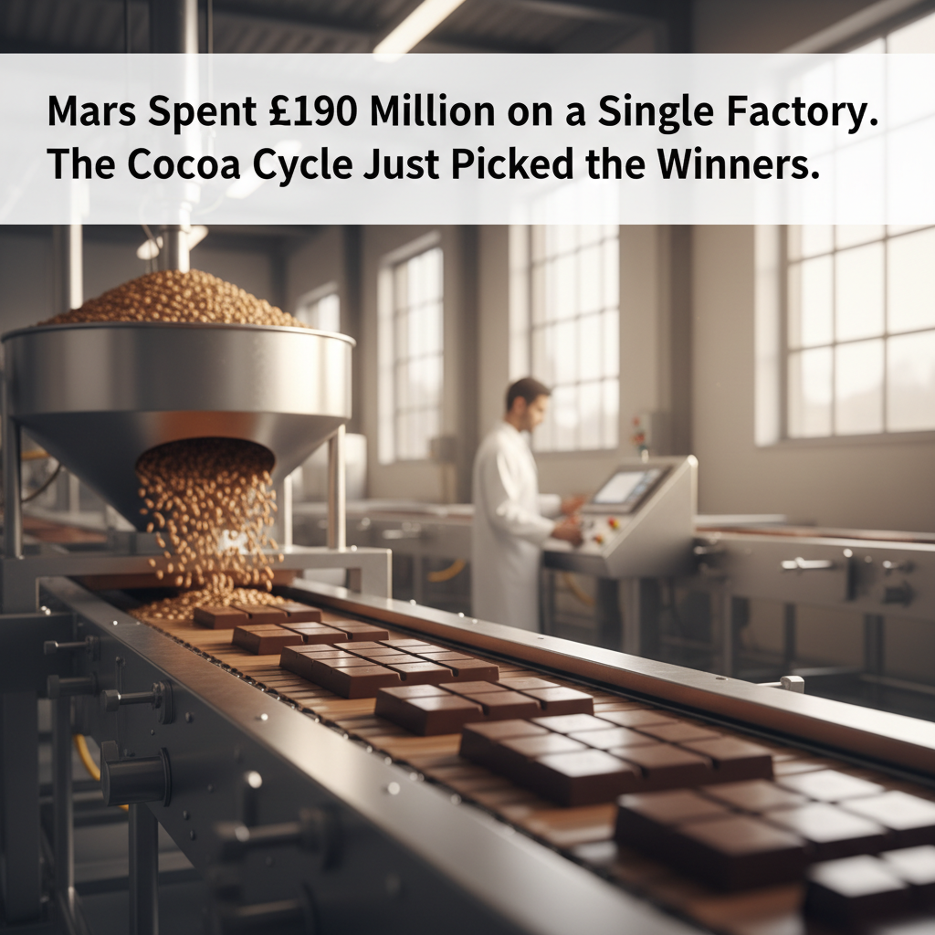 Mars Spent £190 Million on a Single Factory. The Cocoa Cycle Just Picked the Winners.