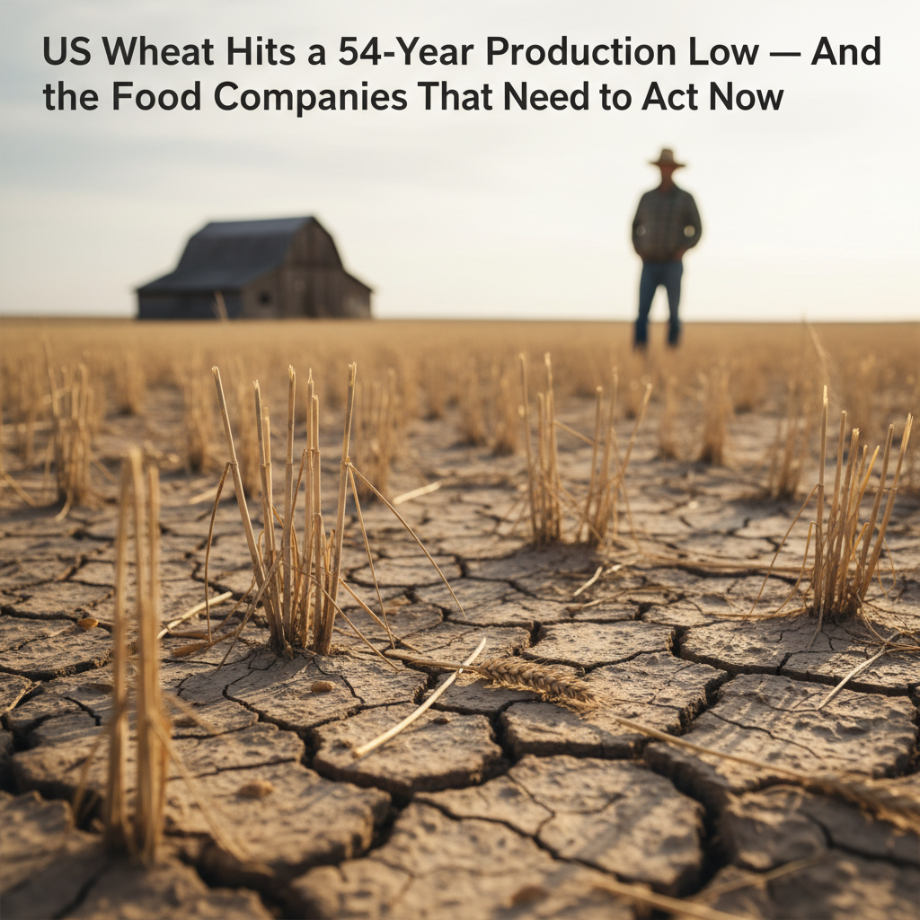 US Wheat Hits a 54-Year Production Low — And the Food Companies That Need to Act Now